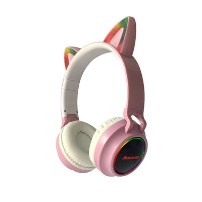 Auriculares estéreo lindos ligeros de destello de las muchachas del niño de Cat Ears Wireless Bluetooth Headphones con el Mic